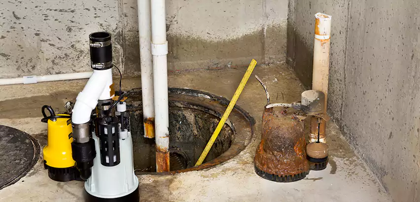 Installing Sump Pump in Finished Basement in Plainview, NY